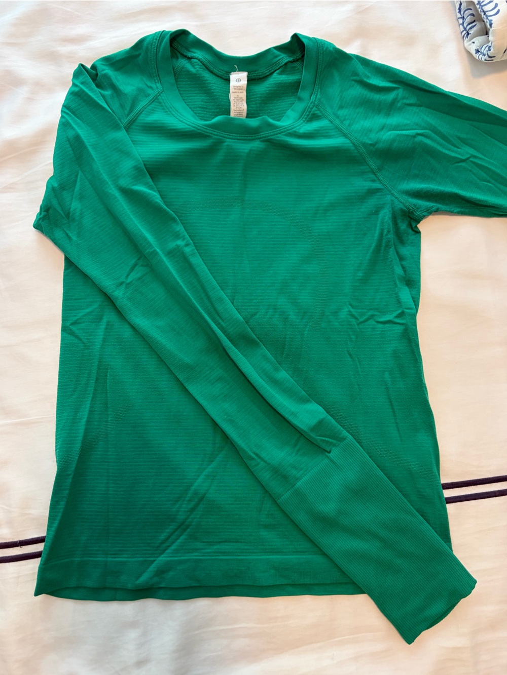 lululemon athletic swiftly tech green long-sleeve top